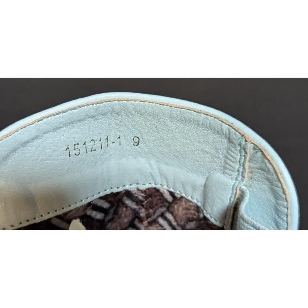 Allegra‎ K Platform Ankle Boots Size 9 Sky Blue Zippered Block Heel 4